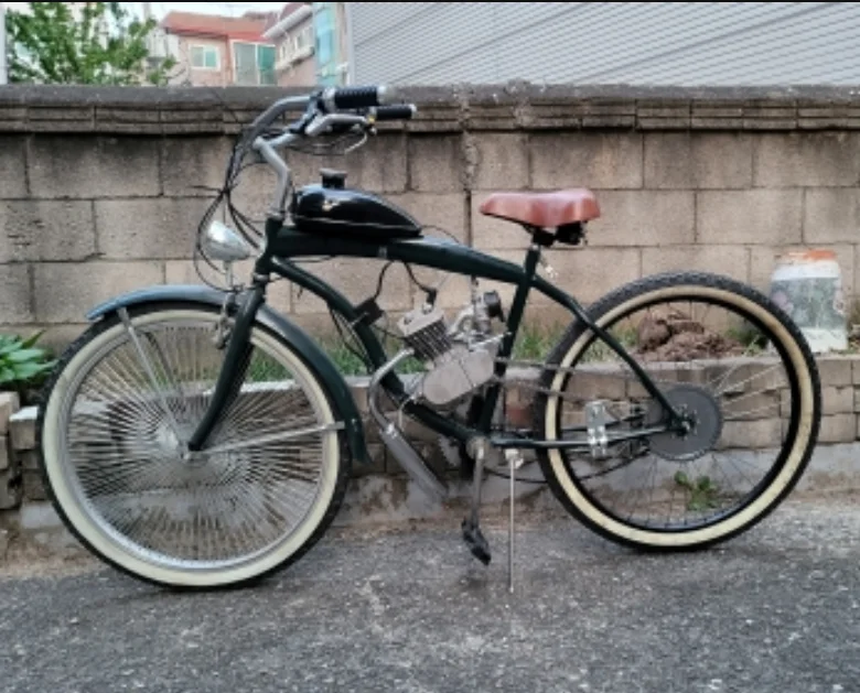 hot sale 80cc 2 stroke motor engine kit gas for motorized bicycle bike black new