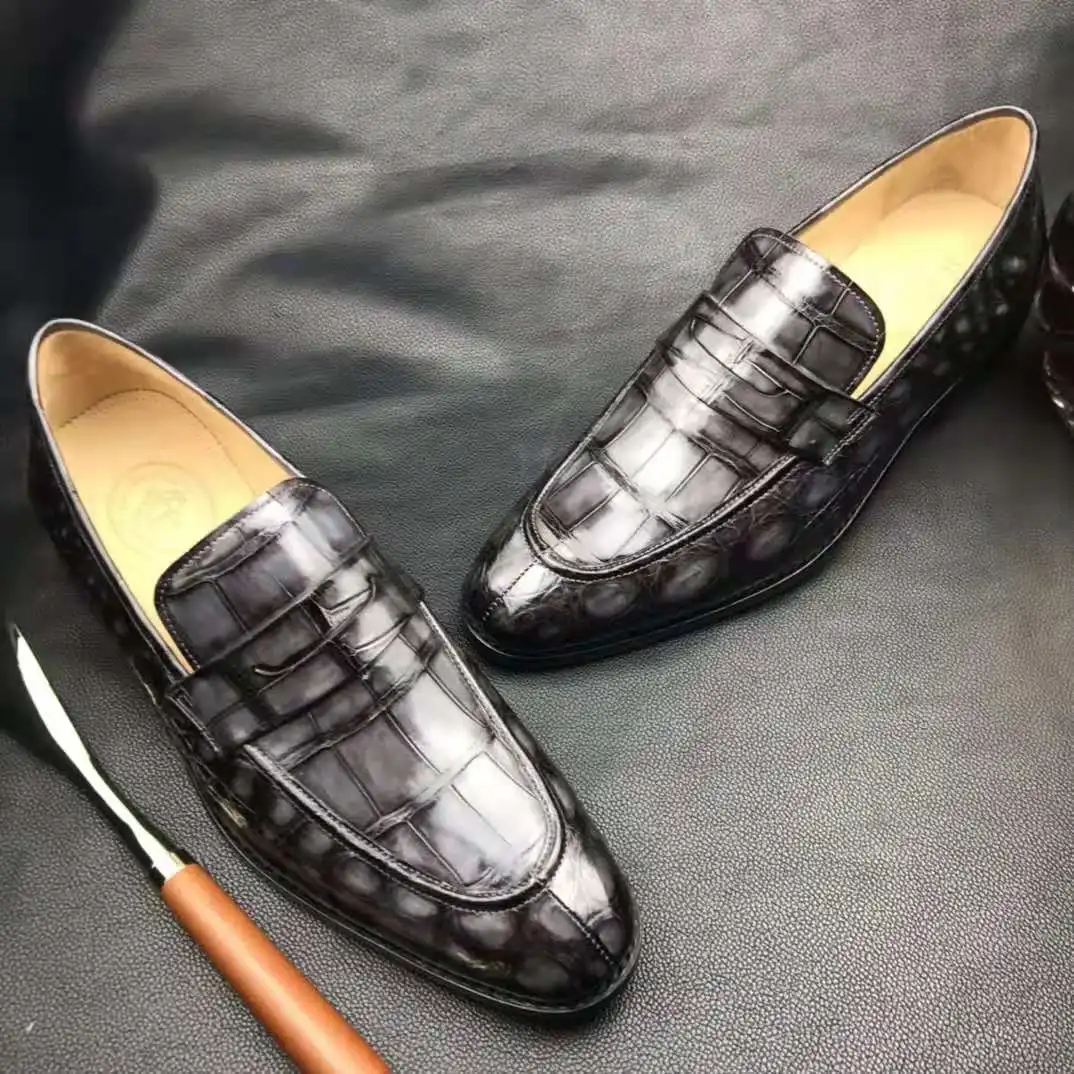GOODYEAR CASUAL CROCODILE WEEDING SHOES Goodyear Crocodile Leather Mens Fashion Shoes - Luxury & Comfort main image 4
