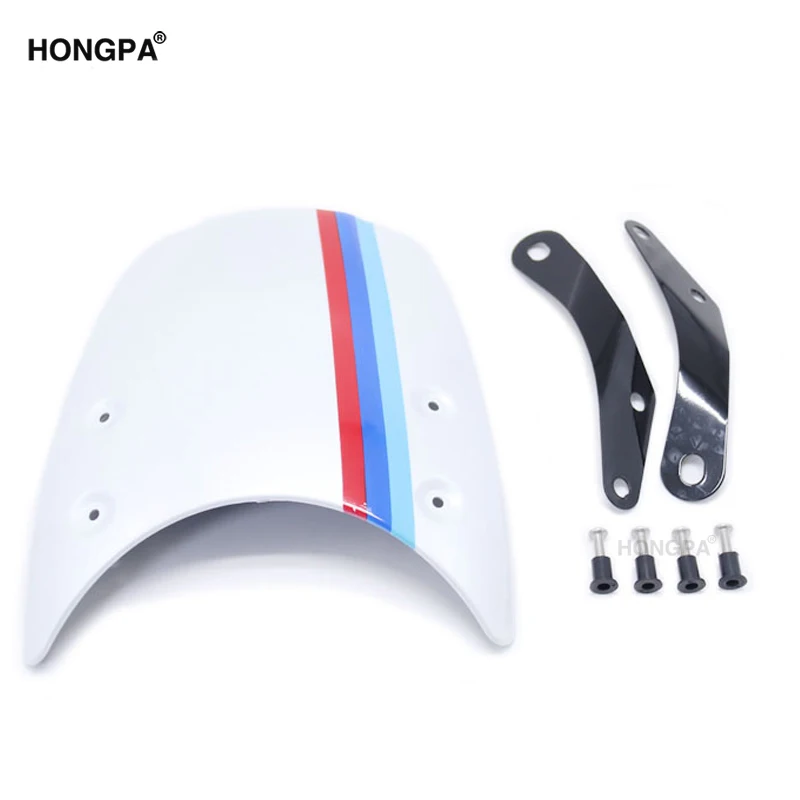 Лобовое стекло для мотоцикла HONGPA из АБС-пластика, ветровое стекло для скутера, ветрозащитный передний экран для piage bobber Chopper cafe racer