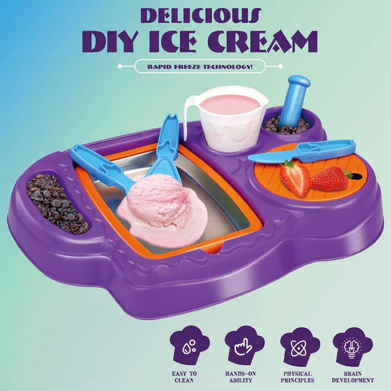 Hot Sale Mini Ice Cream Machine Pretend Play Preschool Kitchen Toys