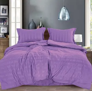 Microfiber Eco-Friendly Modern All-Season Machine Washable Embossed Stripe Duvet Cover Set