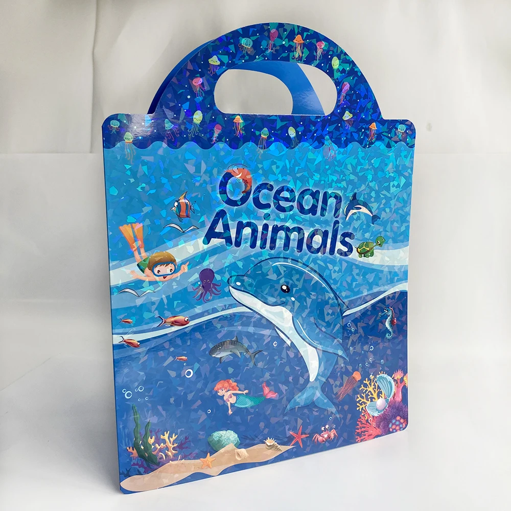 Reusable Sticker Books for Kids Animals Dinosaur a Fairy Tales Sticker Activity Quiet Busy Books