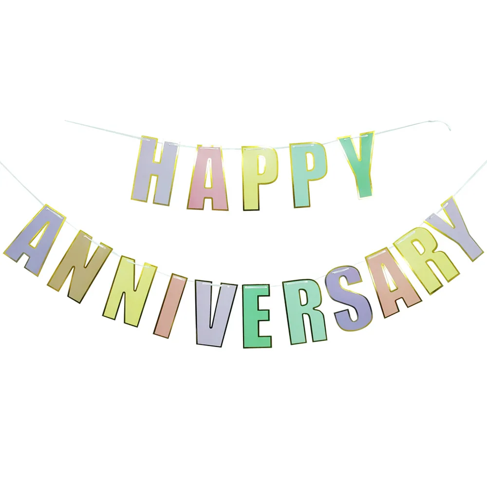 Happy Anniversary Banner Anniversary Party Decorations Wedding Birthday  Anniversary Party Bunting Supplies - Buy Hot Sell Free String Happy  Anniversary Tail Shape Hanging Laser Paper Banner For Wedding Valentine  Party Graduation Decoration,Happy