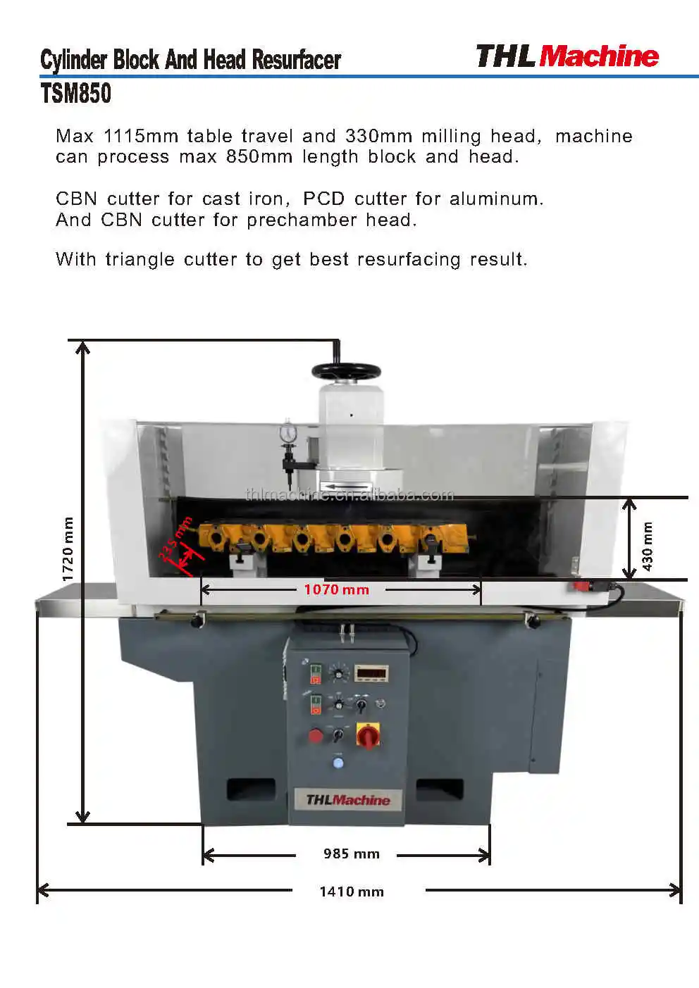 Block And Head Resurfacing Machine/Cylinder Head Skimming Machine