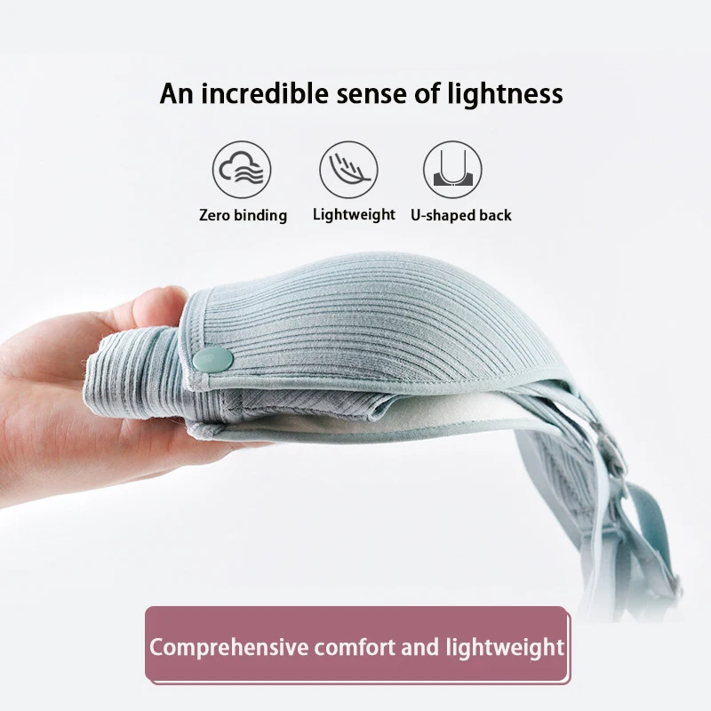 Removable Pad Bra Breastfeeding Open Adjustable Shoulder Straps Cotton Breathable Nursing Bra