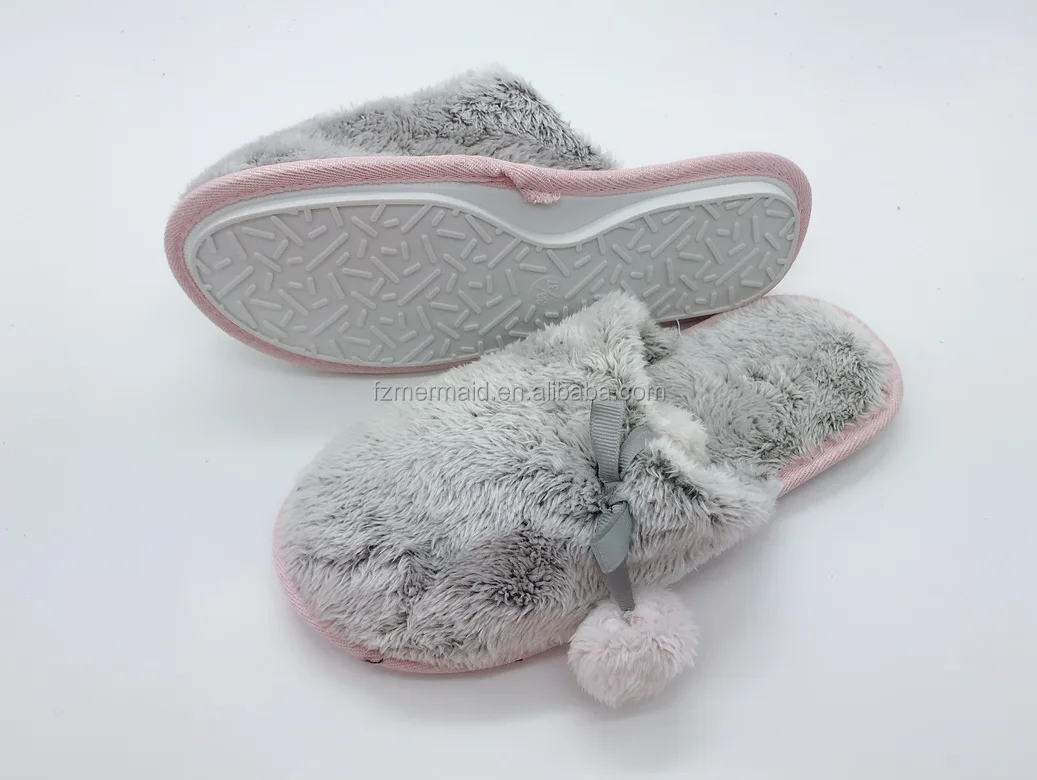 2024 Custom Winter Fashion Simple Home Women Winter Fur Warm Cute House Slippers Indoor for Lady