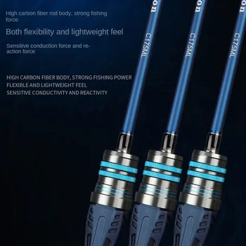 CHEERY Fishing Yuan Carbon Squid Rod Titanium Alloy Soft Tune 1.75m 2-Piece Boat Sea Fishing Rod – Soft Lure – view 5