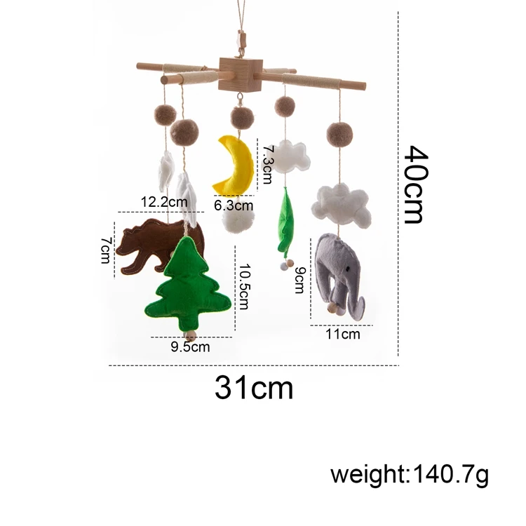Детская Мобильная погремушка на возраст 0-12 месяцев, карусель для новорожденных, детская игрушка ручной работы