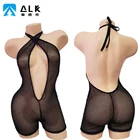 Diamond Ailangke Wholesale Black Diamond 1 Piece Net Cutout With Fringe Performance Dancewear