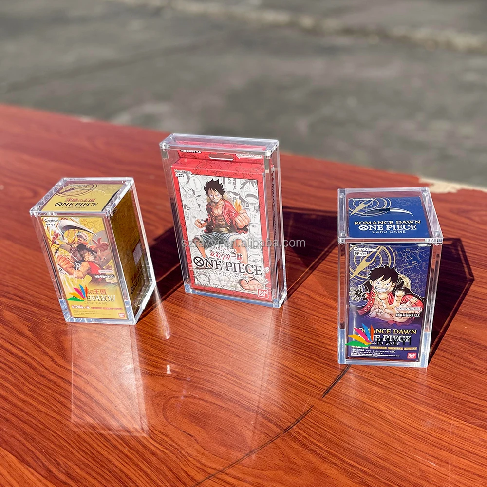 RAY YI Acrylic TCG Display Case for One Piece OP-02 Card Game Booster  Box(english Original Print )