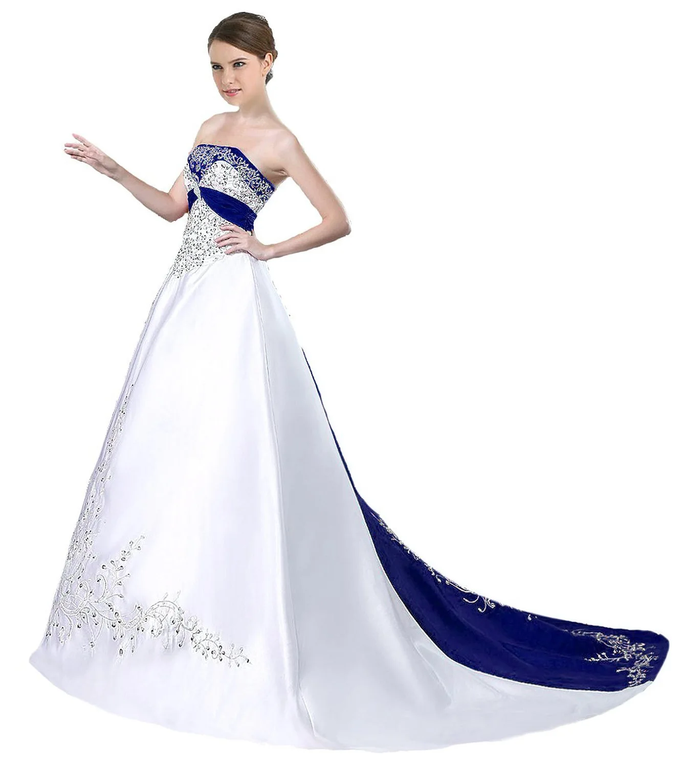 open lace back dress Elegant Lace Appliques Long Tulle Ball Gowns Wedding Dresses Off Shoulder