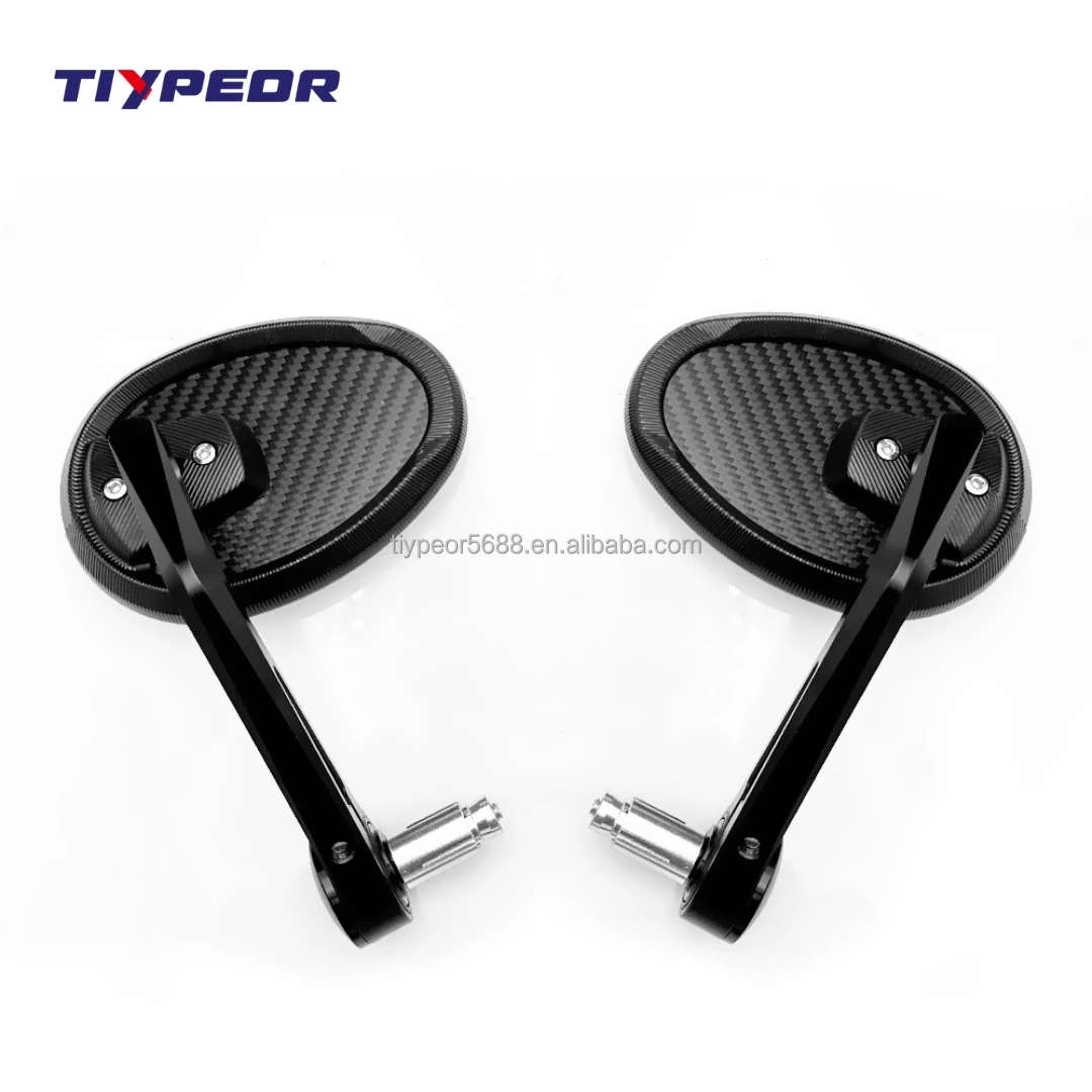 product tiypeor motorcycle e mark approved universal cnc aluminum black anodized motorcycle rearview mirror condition new-4
