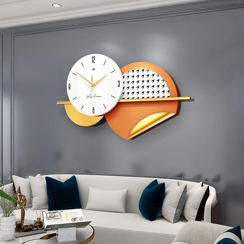 Nordic Creative Art Wall Clock - Luxury Big Metal Wall Decor Clock