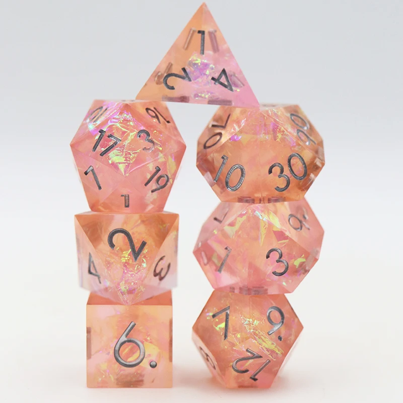 Custom 16mm Polyhedral Resin Dice Set for Dnd RPG Handmade Dnd RPG Accessories manufacture