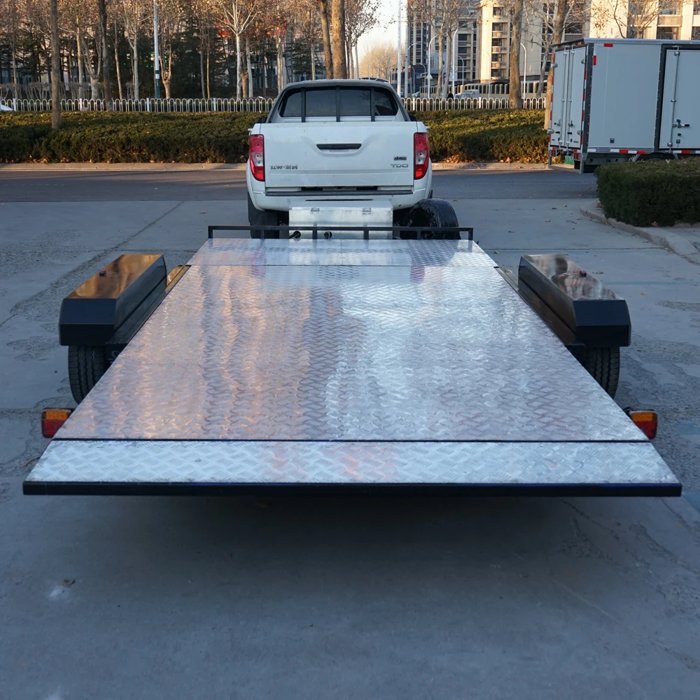 New Arrival 3.5 Ton tandem Car Trailer Mini Excavator Trailer Aluminum Car Trailer Heavy Duty for Sale