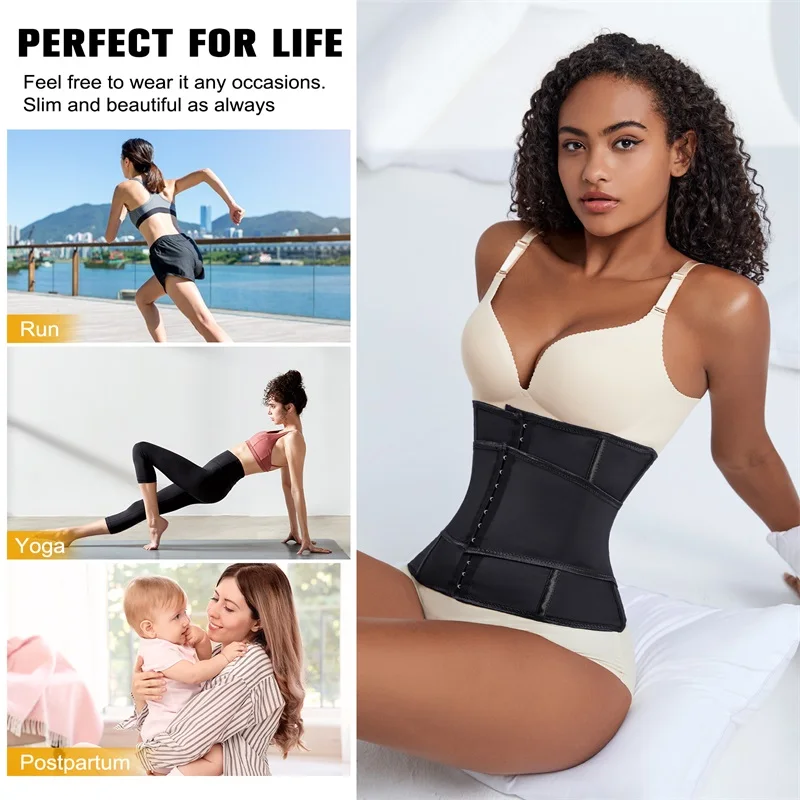 Custom Full Body Waist Cinchers Women Double Belt Trimmer Corset Enhance Waist Trainer Shaperwear Shaping Tummy Control Shaper supplier
