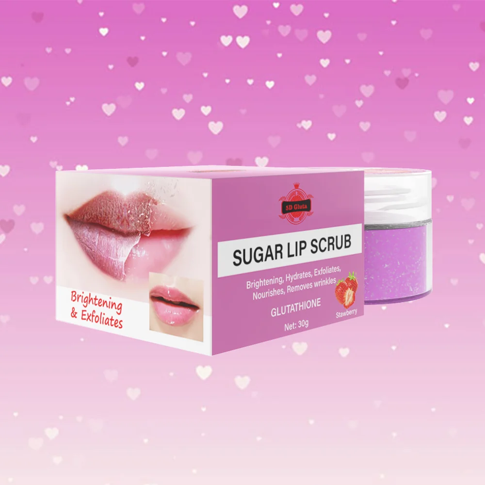 5D Gluta Sugar Lip Scrub Brightening Hydrates Exfoliates Nourishes Removes  Wrinkles