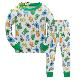 3-8Year Kid Pajamas 100% Organic Cotton Baby Clothing Pyjamas Wholesale Kids Sleepwear