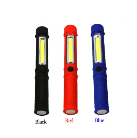 Multipurpose COB Work Double Light Lamp Flashlight Torch W/ Magnetic Red 