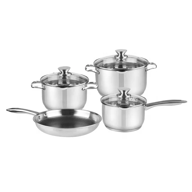European Style 8PCS Straight Shape Stainless Steel Cook Ware Set with Clear  Glass Lids - China Cookware Casserole and Cookware Casserole Set price