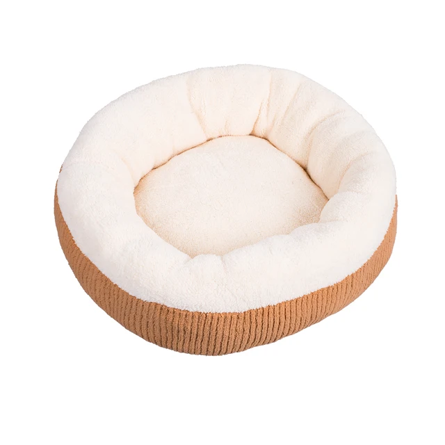 Dog Bed for Small Dogs Washable Round Cat Beds Indoor pet Round dog bed nest with non-Slip Bottom