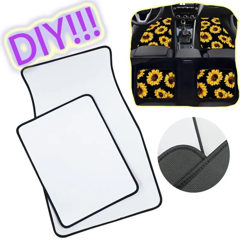 Custom Logo Branded Personalised Sublimation Printed Blank Car Floor