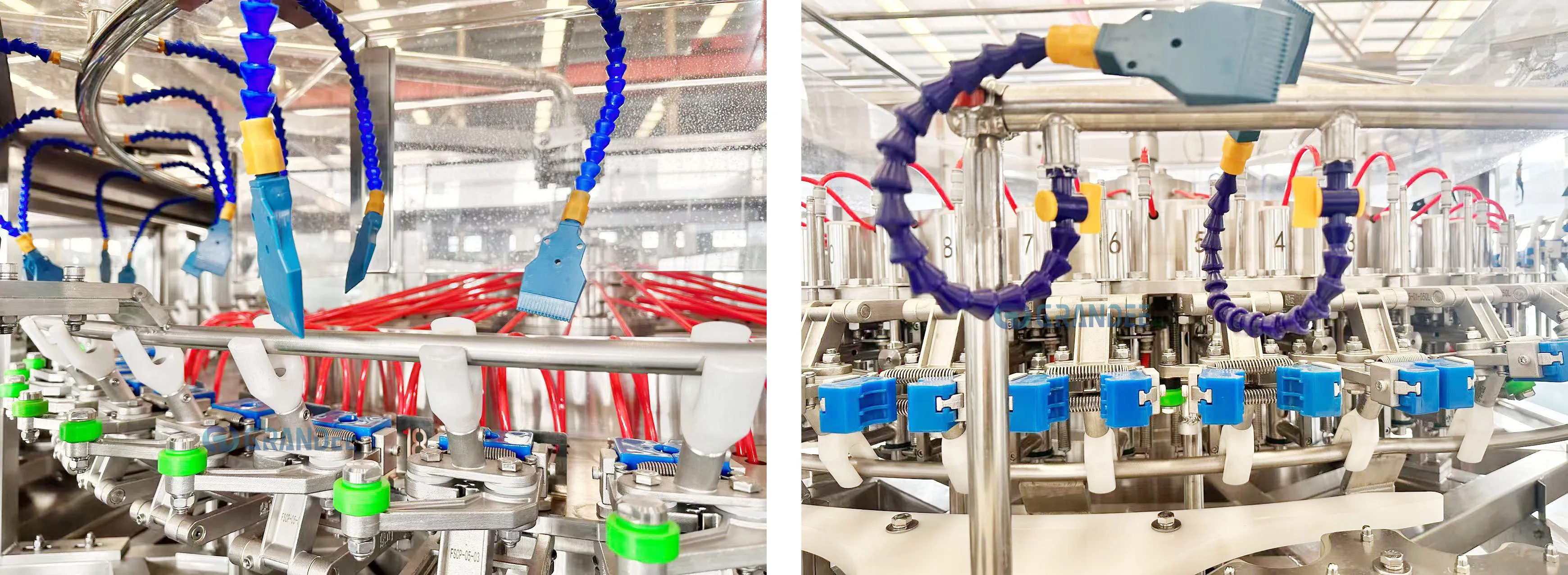 product high speed automatic spray glass bottle rotary mechanical valve cleaner washing rinsing dripping machine-6