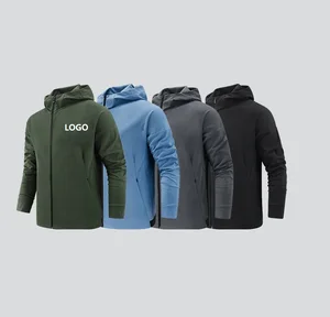 2026 New Men's Outdoor Sports Trench Coat Casual Windproof Jacket Light Body Unisex Fitness Sportswear Including Plus Size Logo