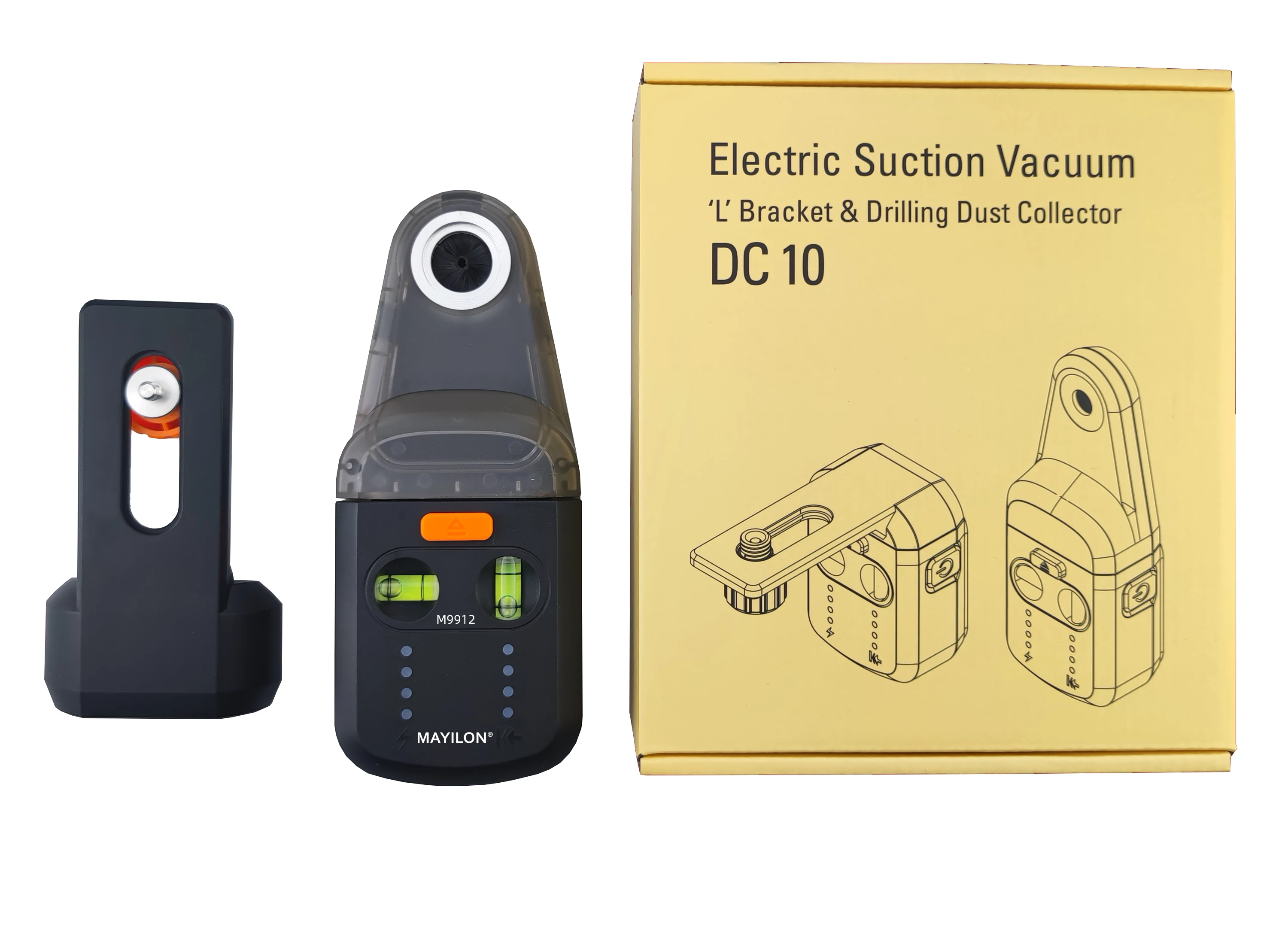 MAYILON  M9912 Two in One Electric Drilling Dust Remover Laser Level Wall Mounted Electric Vacuum Drilling Dust Remover