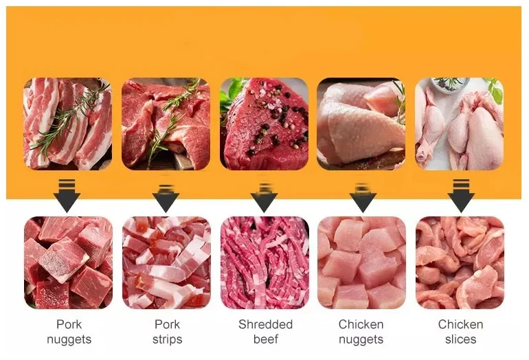 Automatic Chicken Meat Cutting Machine Meat Dicing Machine on Sale