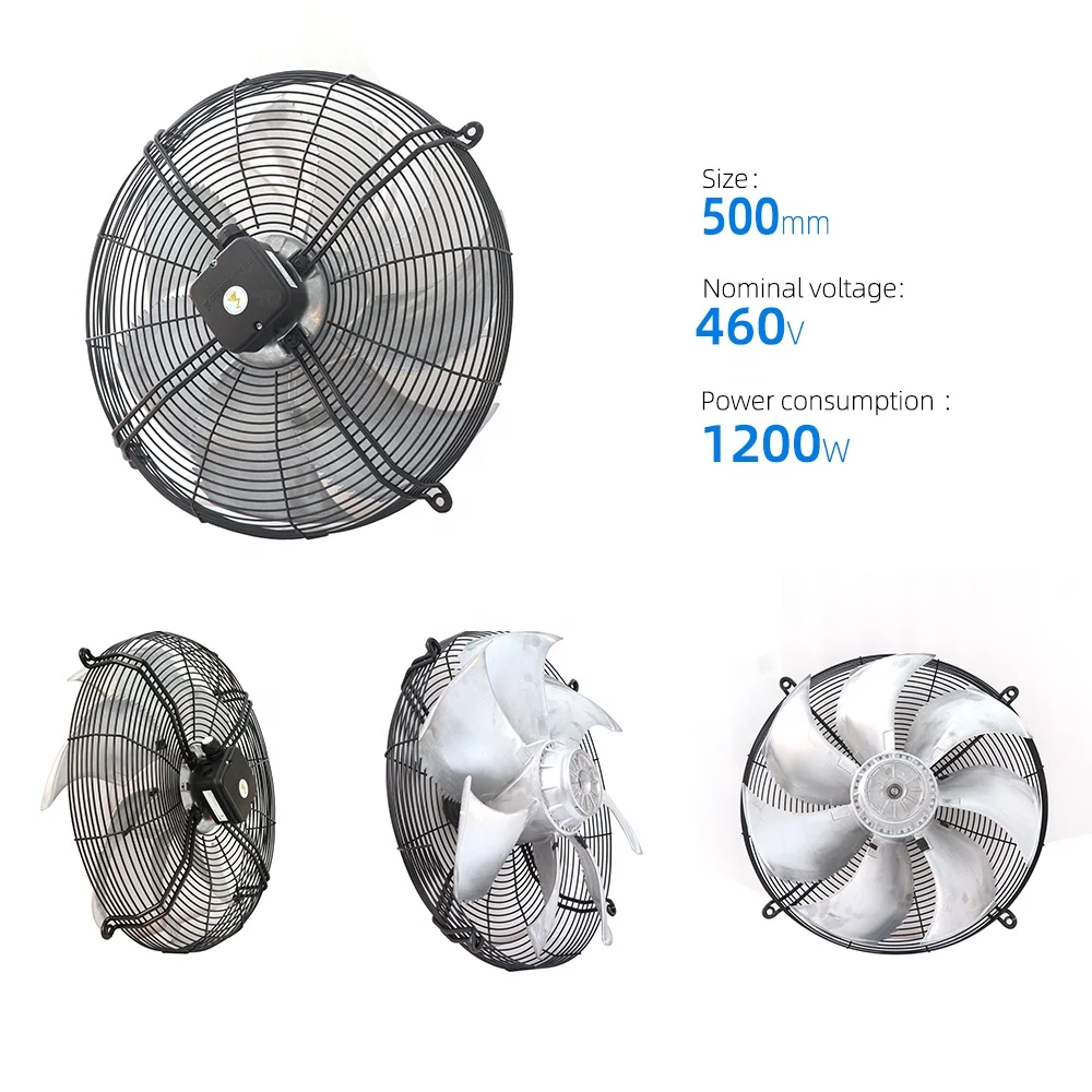 ZIEHL-ABEGG FN050-VDK.4I.V7P1 400V AC 1.45A 840W 1340RPM 500mm Precision Air Conditioner Axial Cooling Fan FN050-6EA.4F.V7P1