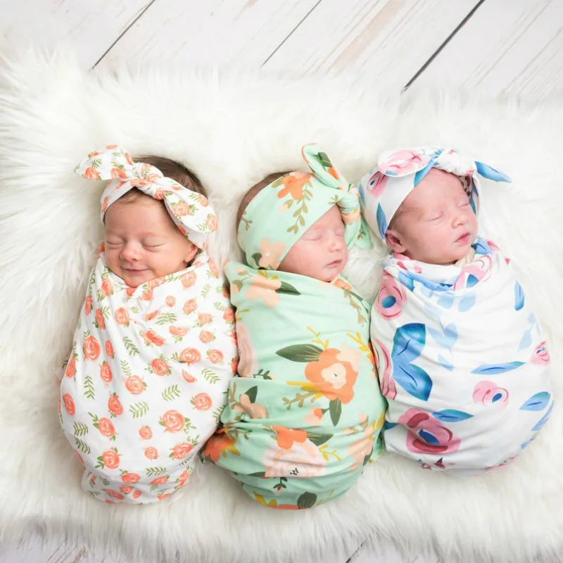 Newborn Baby Girl Boy Knit Swaddle Wrap Blanket Photography Props Bedding Bags 