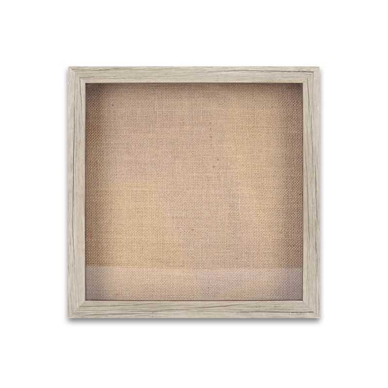 Shadow Box Display Case 10X10 Photo Frame Design Double Wooden New With Linen Back Black OEM Customized Dream Logo Time Pcs Type