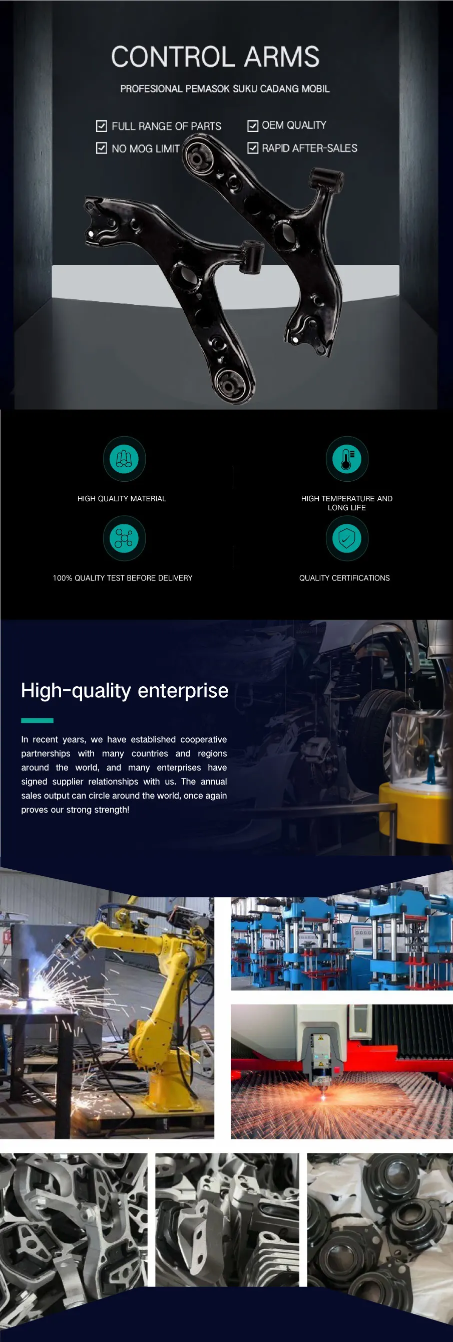 Japanese Automotive Suspension Steel Control Arms For Honda Lexus