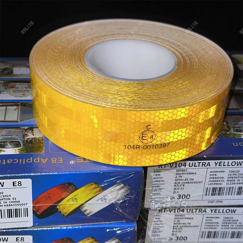 product diamond grade vinyl roll sheeting microprismatic sticker vehicle 104r reflective tape for truck-49