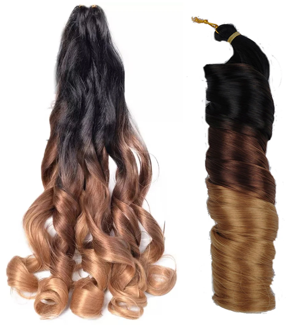 14inch 18inch 24inch Display Pony Style Crochet Braid Spiral Loose Wave ...