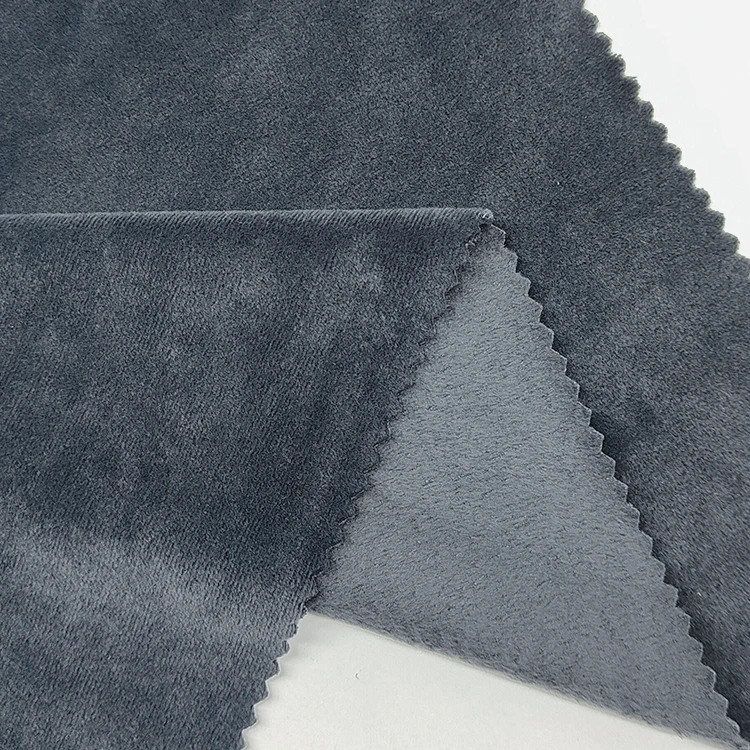 Plain Dyed Super Soft Two Side Velvet Fabric Polyester Material, High Quality Stretch Thick Velvet Fabric for Sale/ details