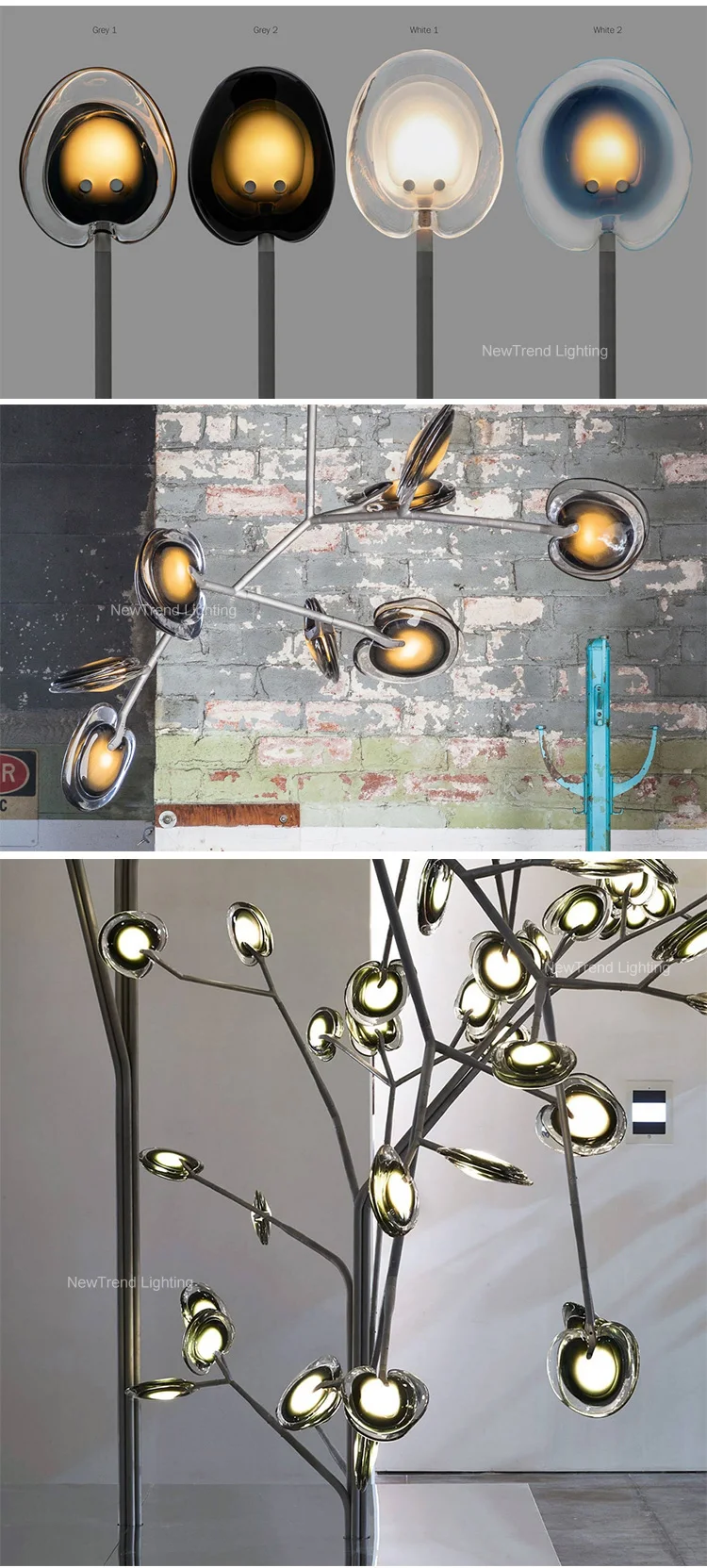cpl 211 modern design tree branch standing light custom hotel restaurant villa decor metal glass floor lamp -3