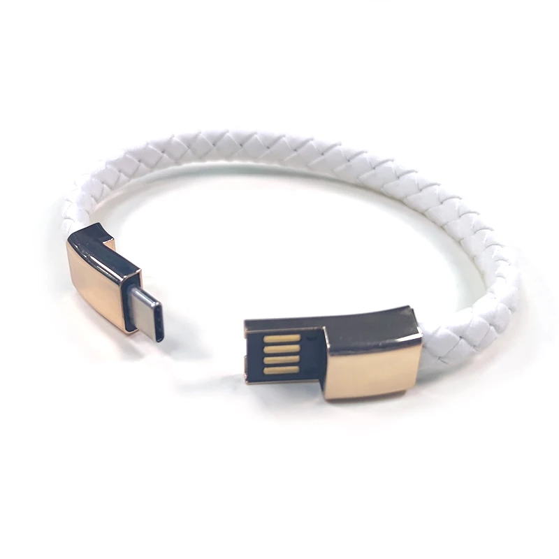 Beads Bracelet Cable  Micro USB Android  iPhone  Type C  Charging  Data  Cable  trendystorepk