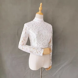 Feishiluo оптовая продажа Мягкая сетчатая куртка-Болеро для свадьбы аксессуары с высоким воротником Свадебная куртка-болеро для невесты