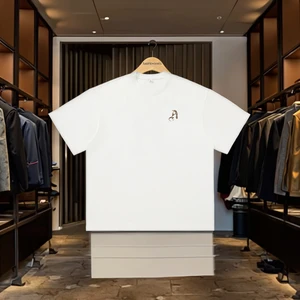 OEM & ODM Men's & Women's Gothic Alphabet Printed Summer T-Shirt New Trendy Half-Sleeved 100% Cotton Knitted Fabric