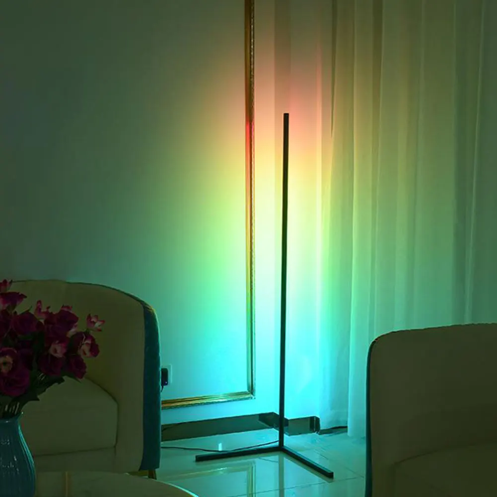 12 Вт RGB/RGBW волшебное изменение цвета ИК-пульт дистанционного управления с помощью приложения на телефоне управления МФУ Смарт угловая светодиодная Напольная Лампа для якорь в прямом эфире