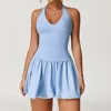 9224 Vest, 9224 Skirt - Aqua Blue