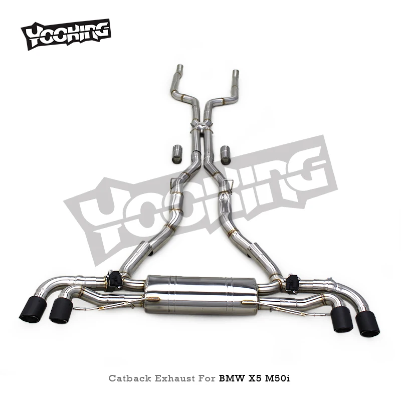 YDステンレス鋼製排気管マフラー BMW X5 G05 M50i X6 G06 M60i 4.4TT