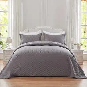 OEKO-TEX Polyester Bedspread Coverlets Set Luxury Microfiber Quilted Bedspread Set for Living Room