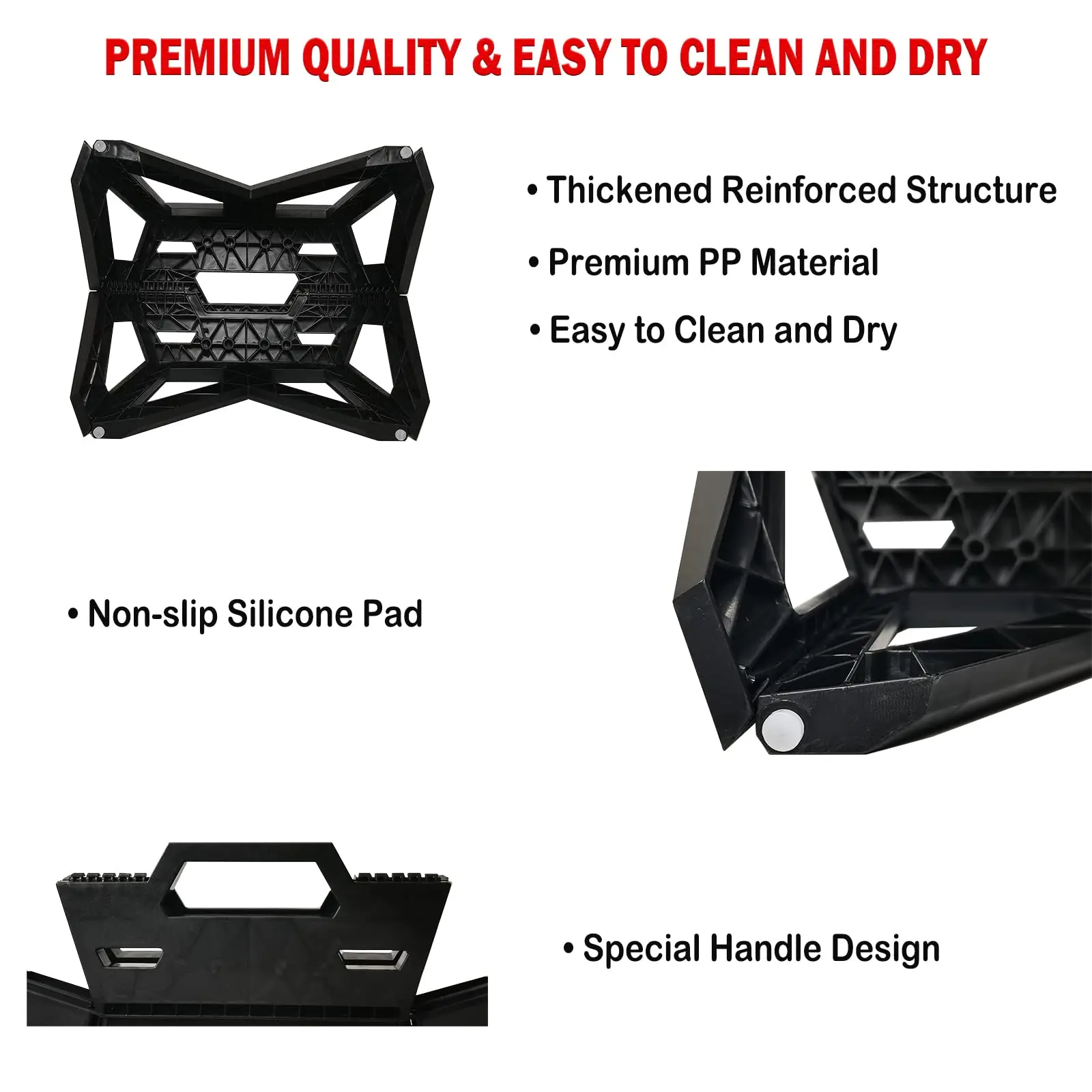 Premium Heavy Duty Folding Collapsible Camping Step Stool Plastic