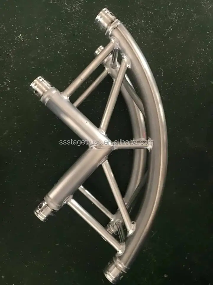 product 290mm aluminum spigot truss 2 way 90 arc corner truss corner truss display stage connection accessories-6