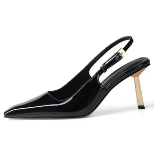 Women's Elegant Summer Autumn Office Evening Wear Sexy Stiletto Heels Pumps Pointed-Toe Slingback Comfortable Slip-On Closure