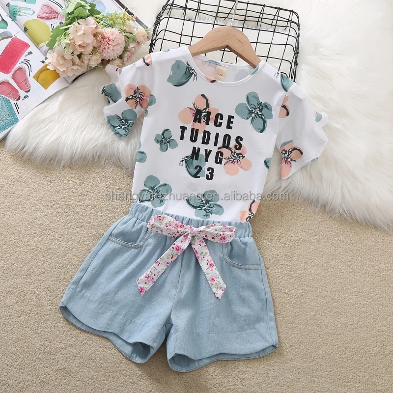 2022 children's wear women's T-shirt set high quality factory direct sales