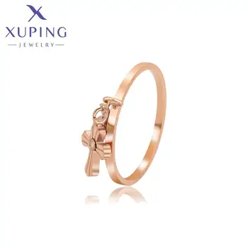 16247 XUPING Jewelry Promotion Rose Gold Color Women Charms Ring Fashion Stainless Steel Jewelry Ring